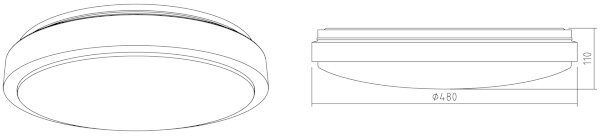 APLED - LED Stropna svetilka LENS PP TRICOLOR LED/36W/230V IP41 2520lm