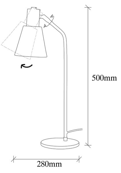 Namizna svetilka v bronasti barvi s kovinskim senčnikom (višina 50 cm) Sivani – Opviq lights