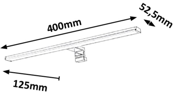 Rabalux 2114 - LED Kopalniška luč za osvetlitev ogledala LEVON LED/8W/230V IP44 40cm