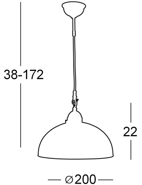 Kolarz 731.30.73 - Lestenec na vrvici NONNA 1x E27/75W/230V