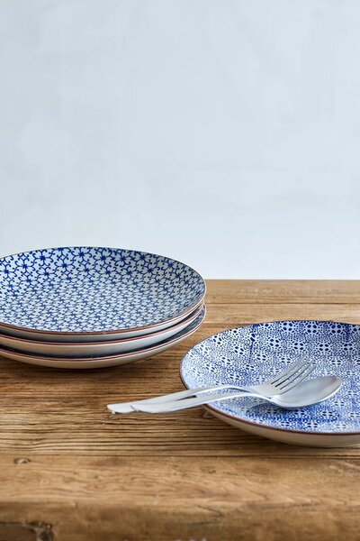 Bloomingville komplet krožnikov jedilni iz kamenine 25 x 2,5 cm