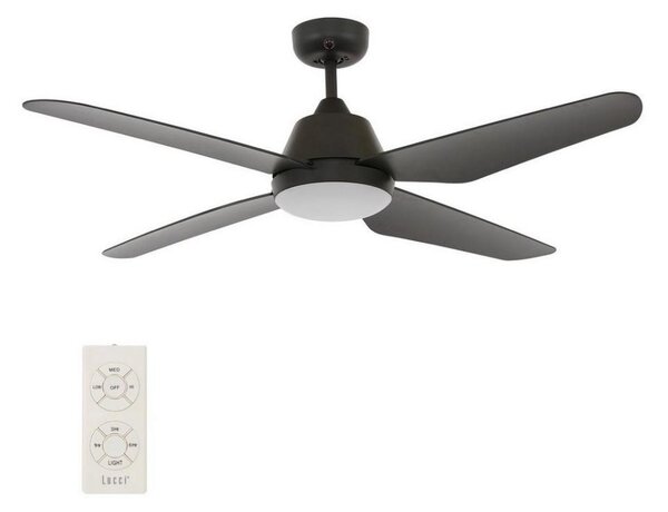 Lucci Air 212998 - LED Stropni ventilator ARIA LED/18W/230V črna + Daljinski upravljalnik