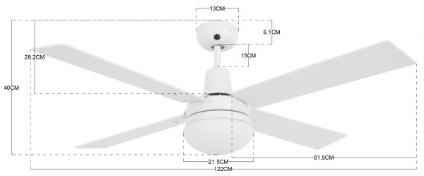 Lucci Air 210339 - Stropni ventilator AIRFUSION QUEST 1xE27/60W/230V les + Daljinski upravljalnik