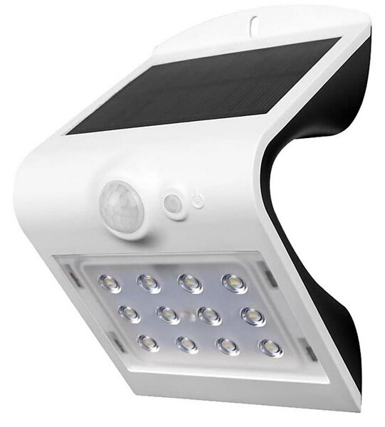 LED Solarna stenska svetilka s senzorjem LED/1.5W/3,7V IP65 bela