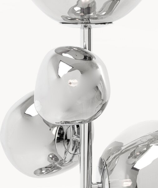 KARE Kare stoječa svetilka Burbuja. srebrna, steklo, 168 cm, 7-kraka., Siva, Dnevna soba / jedilnica, Steklo, Sodobni