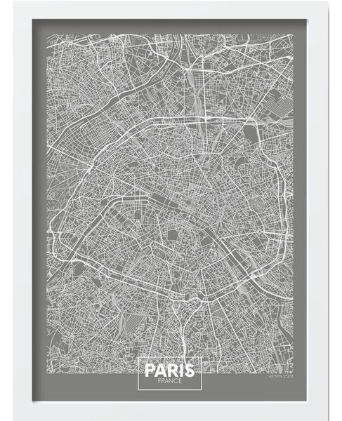 Plakat z okvirjem 40x55 cm Paris – Wallity