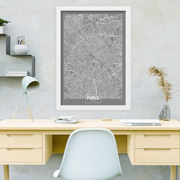 Plakat z okvirjem 40x55 cm Paris – Wallity