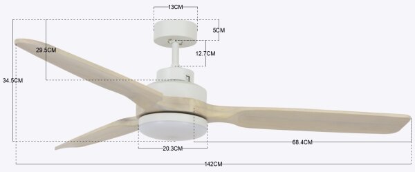 Lucci air 213055 - LED Stropni ventilator SHOALHAVEN GX53/17W/230V pavlonija + Daljinski upravljalnik