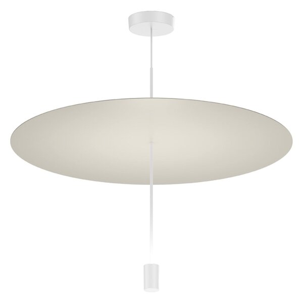 Wever & Ducré Lighting WEVER DUCRÉ LED-visoka svetilka Shedda Ø 70 cm, sivo-satenasta, 2700 K, zatemnjen, Siva, Dnevna soba / jedilnica, Aluminij, Sodobni