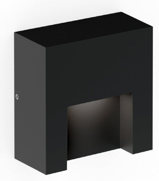 Wever & Ducré Lighting WEVER DUCRÉ LED-stenna svetilka za zunanjo uporabo Reto 0,8, črna mat, zatemnjen, Črna, Aluminij, Sodobni, Stenska vtičnica spodaj