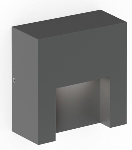 Wever & Ducré Lighting WEVER DUCRÉ LED-stenna svetilka za zunanjo uporabo Reto 0,8, antracit, zatemnjen, Črna, Aluminij, Sodobni, Stenska vtičnica spodaj