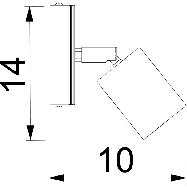 Stenski reflektor TULON 1xGU10/8W/230V črna