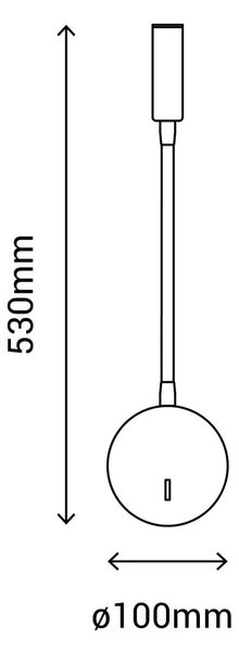 Bela stenska svetilka SULION Leo, višina 53 cm