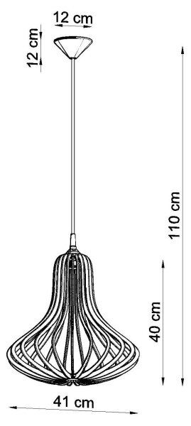 Lestenec na vrvici ELZA 1xE27/60W/230V