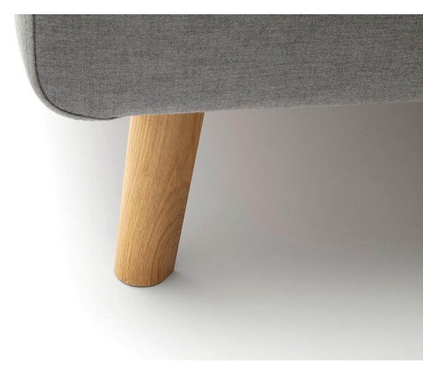 OBLAZINJENA POSTELJA 180 cm x 200 cm , tekstil svetlo siva