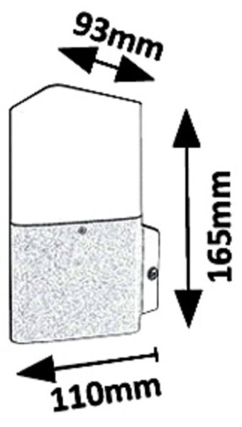 Rabalux 7988 - Zunanja stenska svetilka ZADAR 1xE27/15W/230V IP44