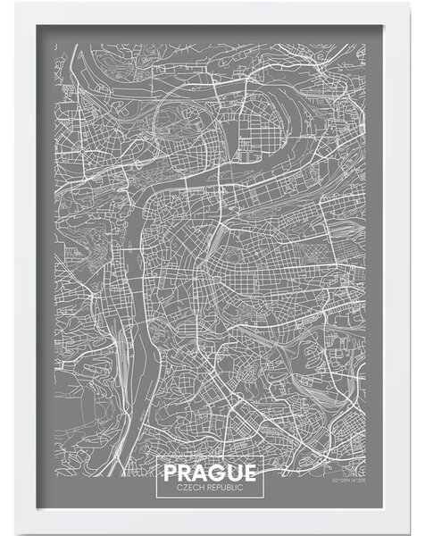 Plakat z okvirjem 40x55 cm Prague – Wallity