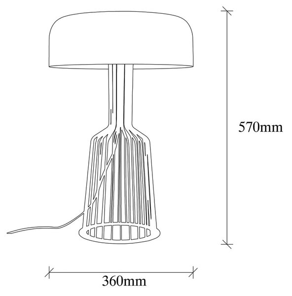 Črna namizna svetilka s kovinskim senčnikom (višina 57 cm) Fellini – Opviq lights