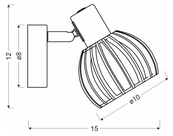 Bela/naravna stenska svetilka ø 10 cm Atarri – Candellux Lighting