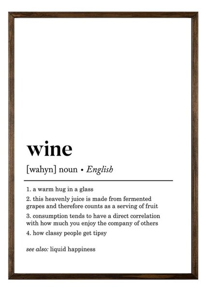 Plakat 50x70 cm Wine – Wallity