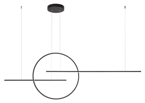 Redo 01-1737 - LED Zatemnitveni lestenec na vrvici GIOTTO LED/56W/230V črna