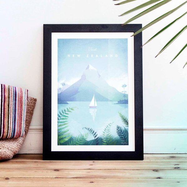 Plakat Travelposter New Zealand, 30 x 40 cm