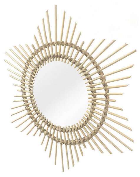 STENSKO OGLEDALO, 70/70/2 cm les, steklo, leseni material