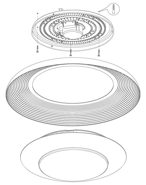 Eglo 98527 - LED Zatemnitvena stropna svetilka CANICOSA LED/24,5W/230V + Daljinski upravljalnik