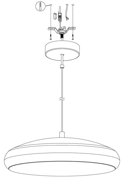 Eglo 98046 - LED RGB Zatemnitveni lestenec na vrvici RIODEVA-C LED/27W/230V