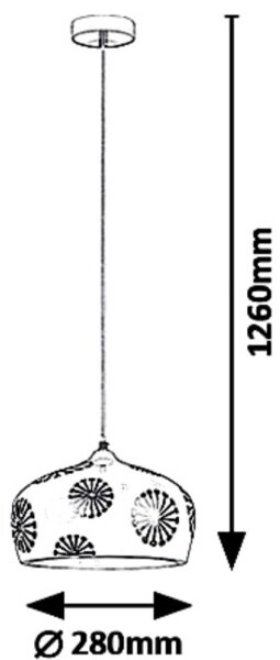 Rabalux 6050 - Lestenec na vrvici GINGER 1xE27/60W/230V