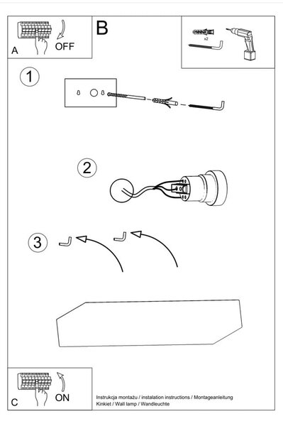 Bela stenska svetilka Sarkan – Nice Lamps