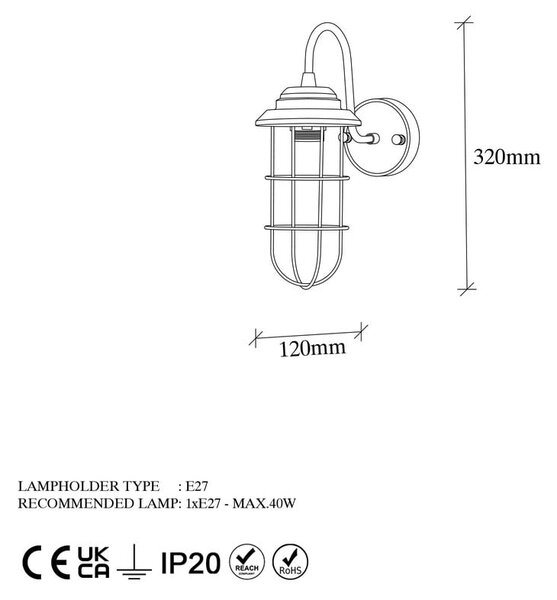 Črna/zlata stenska svetilka ø 10 cm Mahoni – Opviq lights