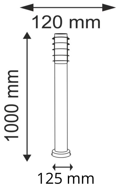 Zunanja svetilka SERENA 1xE27/10W/230V IP44 100 cm