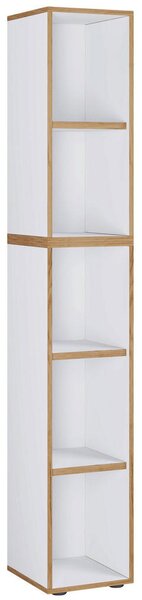 PISARNIŠKI REGAL 30/183/33 cm bela, medeni hrast