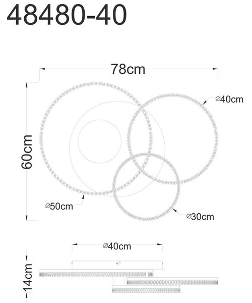 STROPNA LED-SVETILKA Sanford 3000 K 230 V