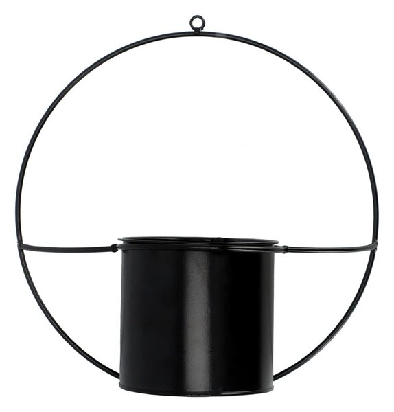 Črna stenska posoda za cvetlični lonček Esschert Design Planter