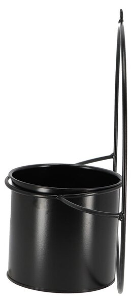 Črna stenska posoda za cvetlični lonček Esschert Design Planter