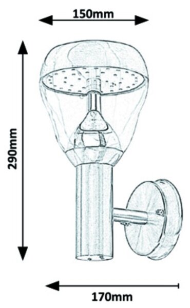 Rabalux - LED Zunanja stenska svetilka LED/8W/230V IP44