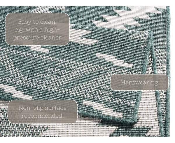 Zeleno-bež zunanja preproga NORTHRUGS Malibu, 170 x 120 cm