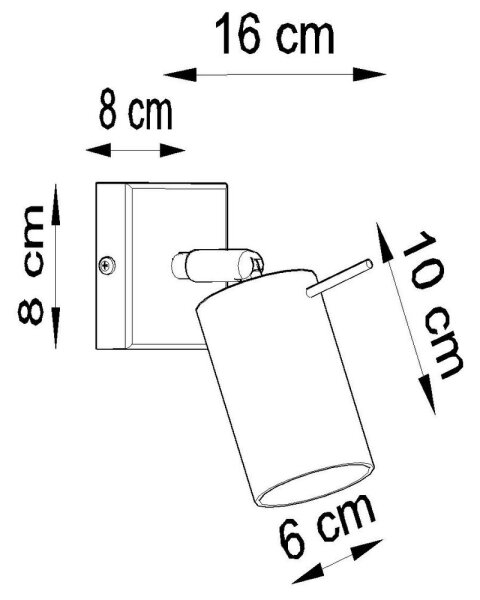 Stenski žaromet RING 1xGU10/40W/230V