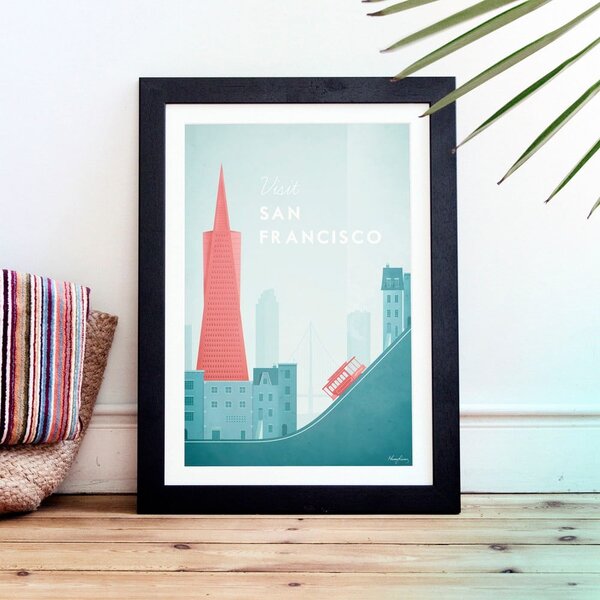 Plakat Travelposter San Francisco, 30 x 40 cm