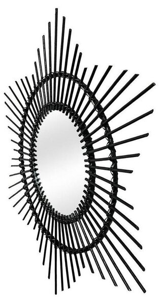 STENSKO OGLEDALO, 52/52/2 cm les, steklo, leseni material