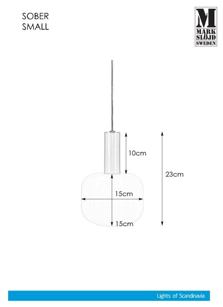 Markslöjd 108122 - Lestenec na vrvici SOBER 1xE14/40W/230V mat krom