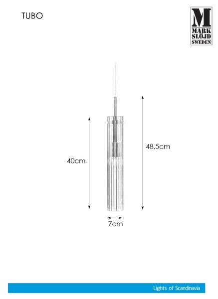 Markslöjd 108112 - Lestenec na vrvici TUBO 1xE14/40W/230V