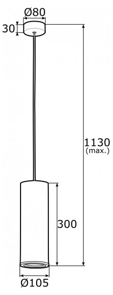 Argon 4246 - Lestenec na vrvici LINEA 1xE27/15W/230V medenina/črna