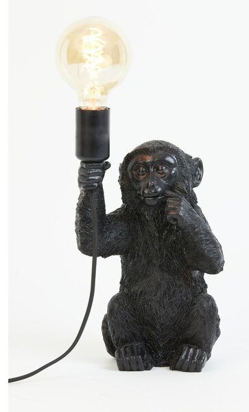 Črna namizna svetilka (višina 34 cm) Monkey - Light & Living