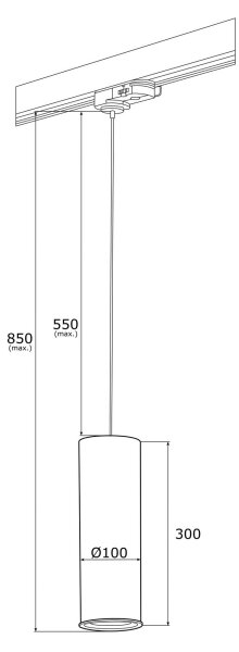 Argon 4318 - Lestenec na vrvici do lištového systému DELF 1xE27/15W/230V medenina