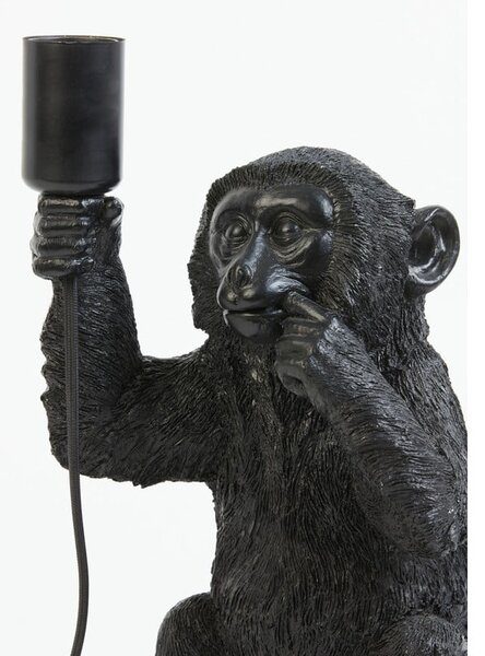 Črna namizna svetilka (višina 34 cm) Monkey - Light & Living