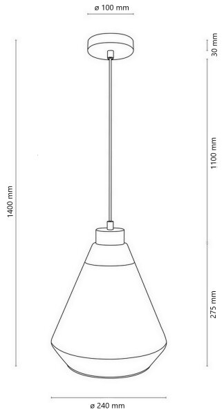 Spot-Light 15820104 - Lestenec na vrvici 1xE27/60W/230V