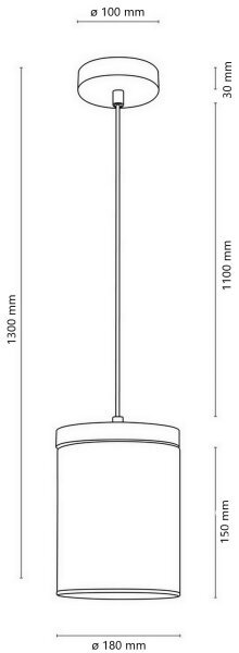 Spot-Light 161859151 - Lestenec na vrvici MONSUN 1xE27/60W/230V bor